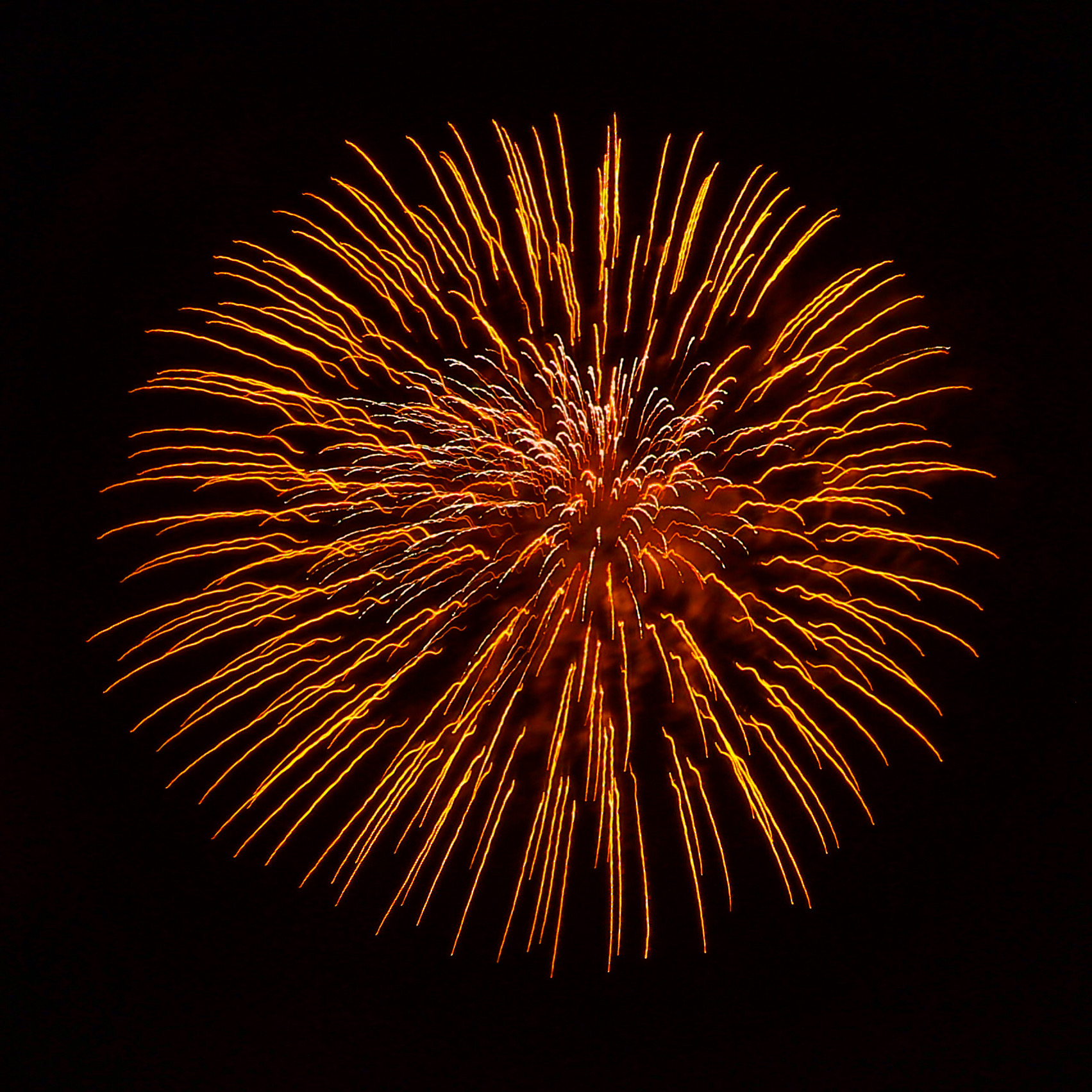 Long exposure of Kimbolton Fireworks display.