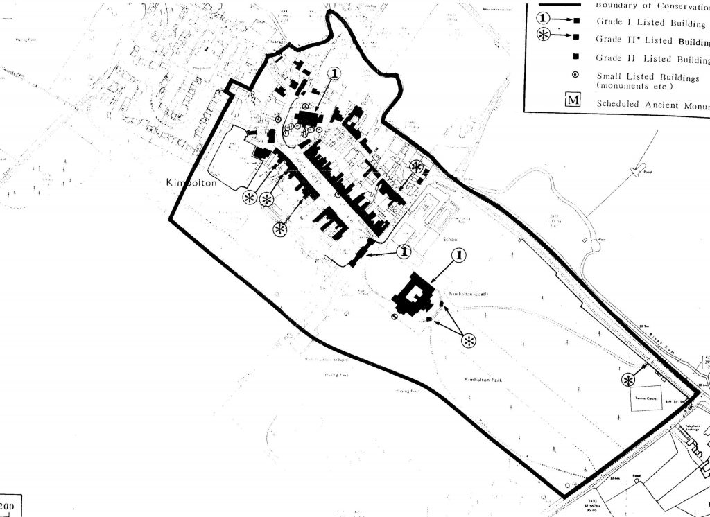 Map of the Kimbolton Conservation Area.