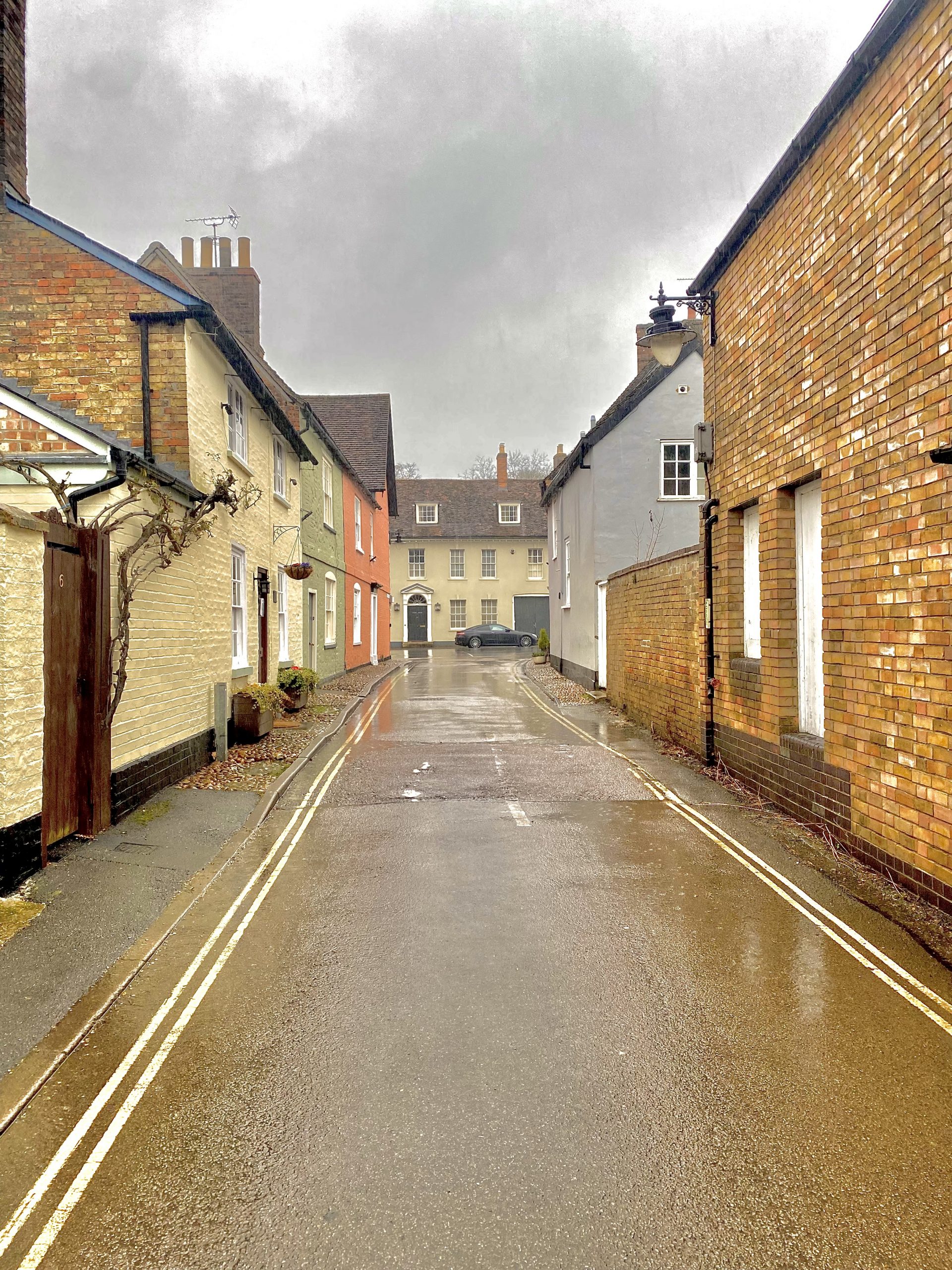 Photo from East Street looking up to the High Street, Kimbolton.